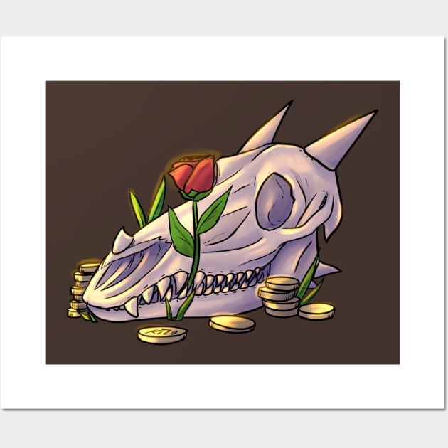 Dragon Skull Wall Art by Kytri